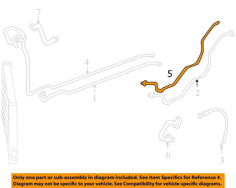 Porsche 997 911 GT3 Air Conditioning A/C Hose Pipe Line Assembly 2007 - 2012 OEM - Image 3 of 4