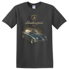 Lamborghini 350 GT 1964 Classic Car T Shirt Vintage Coupe Graphic Collector Tee