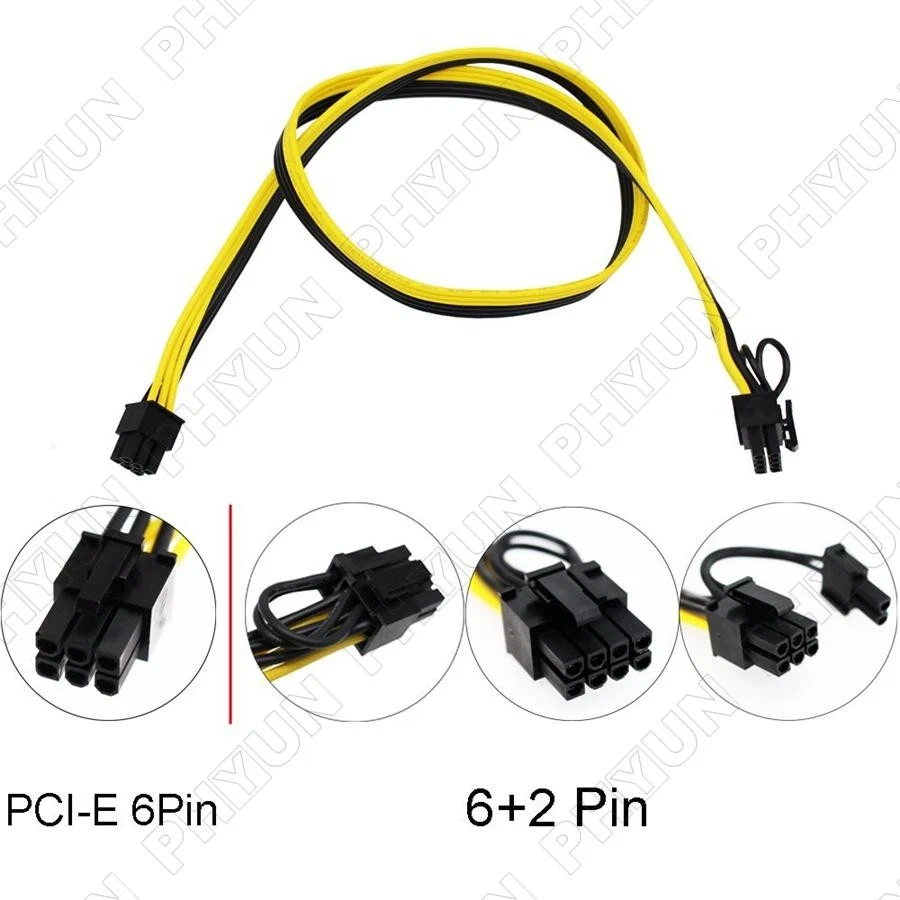 20CM 6Pin To 8Pin Power Cable For HP+1200W Power Supply +21 Ports Breakout Board - Image 2 of 4