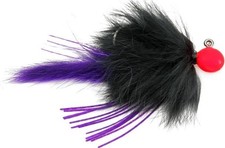 Gibbs Delta Zak Tackle Twitching Jig 3/8 oz, Black Collar, Purple Tail, Hot Pink