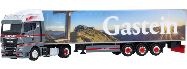 Herpa, Man Tgx Gm 4X2 Mit KüHlanhäNger 3 Achsen Gastein, 1/87, HER954822-image