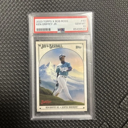 2023 Topps x Bob Ross The Joy of Baseball Ken Griffey Jr 40 Mariners PSA 10 GEM