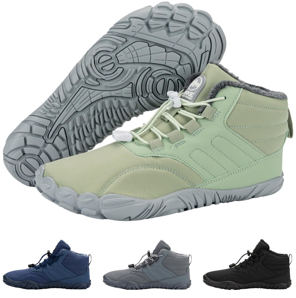 Antideslizantes e Impermeables Invierno Zapatos Descalzos Caminar, Senderismo Bota