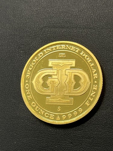 EXTREMELY RARE - 2001 Liberty 3P Gold Internet Dollar- 1 troy oz Gold .9999 Fine - Picture 4 of 6