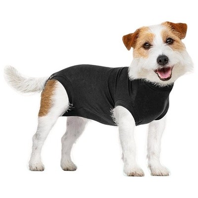 Suitical Recovery Suit Hund schwarz Schutzanzug post OP atmungsaktiv Hundebedarf
