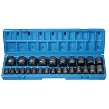 Grey Pneumatic 1726M 1/2" Dr. 26 Pc. Standard Length Metric Set - 12 Point