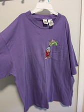 VTG 1990s The Disney Store Pocket Tee T-Shirt Seven Dwarves Purple 2XL