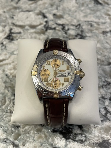 Breitling Chrono Cockpit B13358 w/ Solid 18k Gold Furniture & ...