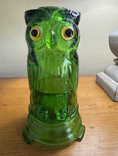 RARE! HTF Mosser Vintage Green Owl Fairy Lamp-excellent condition