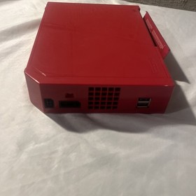 Nintendo Wii Red Console RVL-001 Lot: Wii Remote & Motion Plus Wires Sensor Bar