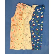 Lot Of 4 Holiday Christmas Kids Pajama Pants Lands End Eddie Bauer 10/12