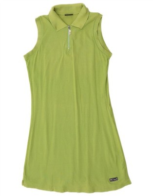 Champion Womens Sleeveless Polo Dress UK 18 XL Green Cotton DW04