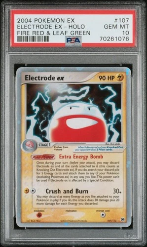POKEMON ELECTRODE EX-HOLO 2004 EX FIRE RED & LEAF GREEN #107 PSA 10
