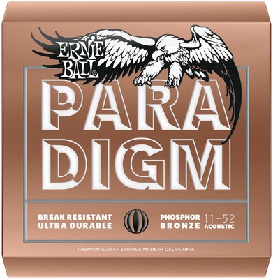 Ernie Ball Paradigm Phosphor Bronze Acoustic Guitar Strings - 11-52