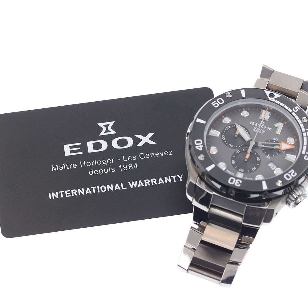 Edox Chronoffshore1 Quartz Chronograph Watch Mens 47mm 10242 wrist
