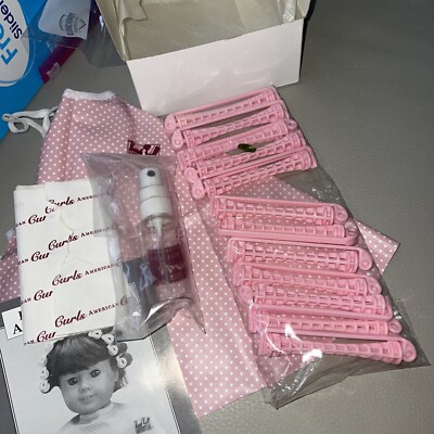 American Girl Doll Hair Styling Pleasant Company Salon Set Cape Curler Doll Care