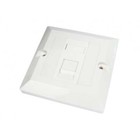 RJ45 Face Plate Wall Socket Cat6 Ethernet Single Gang 1 Port with Keystones
