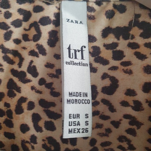 Zara Trf Collection Leopard Print Silky / Satin Shirt Size Small - Picture 11 of 11