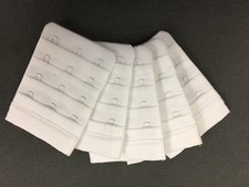 3 Long, 3 Rows of 3 White Bra Hook Extenders, Lot Of 5. A127jv