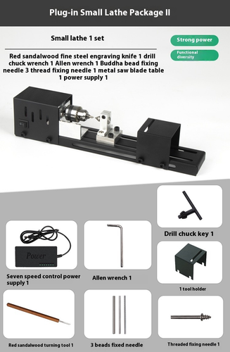 Miniatur Perlen kleine Drehmaschine Perlenmaschine Mini DIY Holzbearbeitung Drehmaschine - Bild 8 von 16