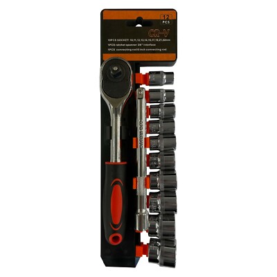 3/8'' CHROM VANADIUM DREHMOMENT RATSCHE SCHRAUBENSCHLÜSSEL SET (12-teilig) Garage Mechaniker Offroad