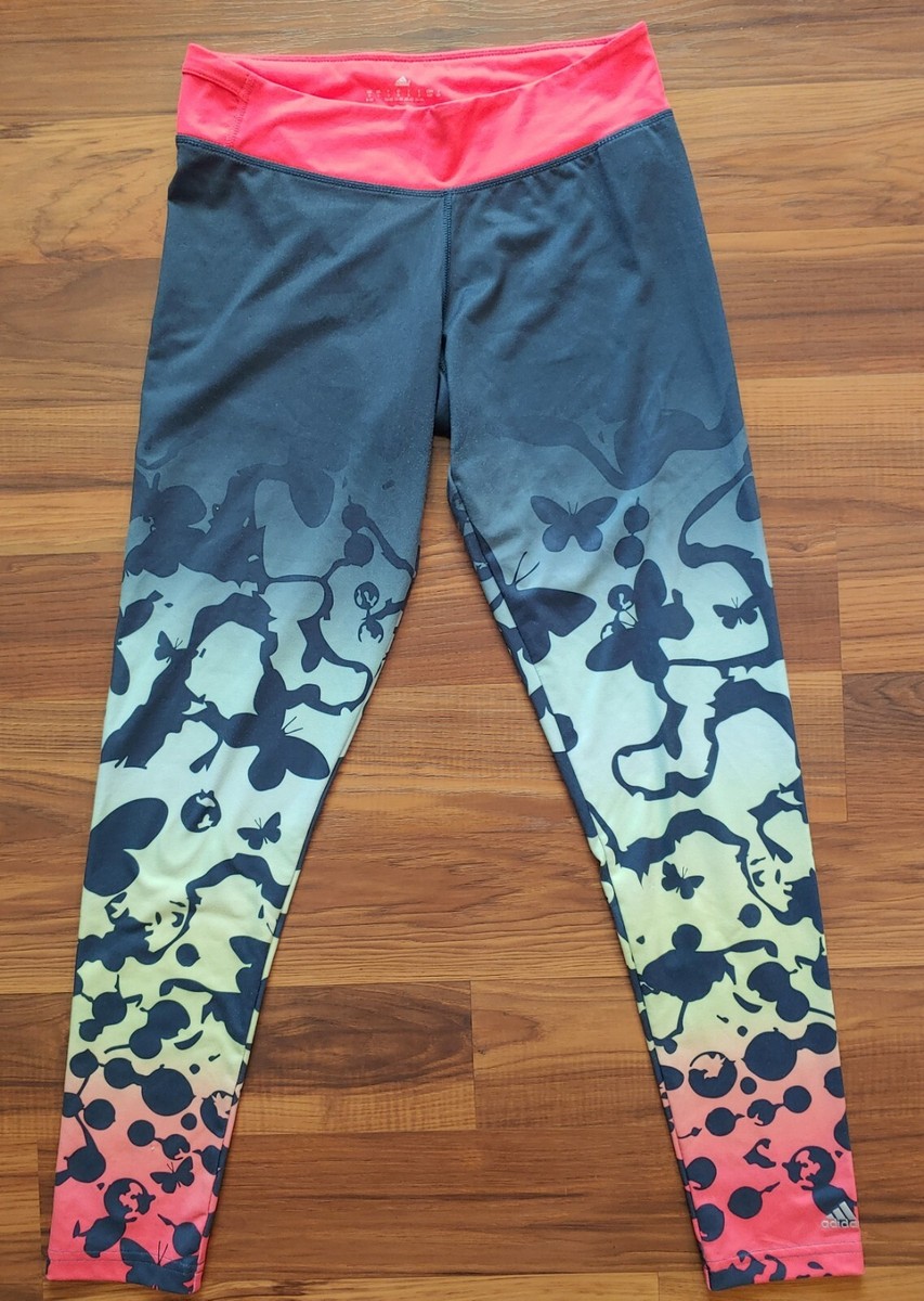 Adidas Climalite Ombre Butterfly Leggings Womens Activewear Size Small