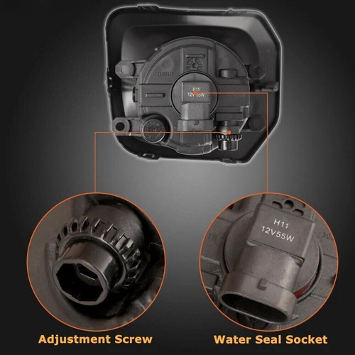 For 2016-2023 Toyota Tacoma SR SR5 Fog Lights Bumper Lamps Clear Lens Pair - Picture 6 of 18