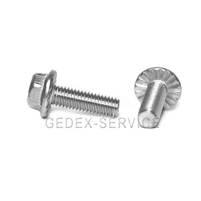 10 St Sechskantschrauben mit Flansch DIN 6921 M6X40 A2