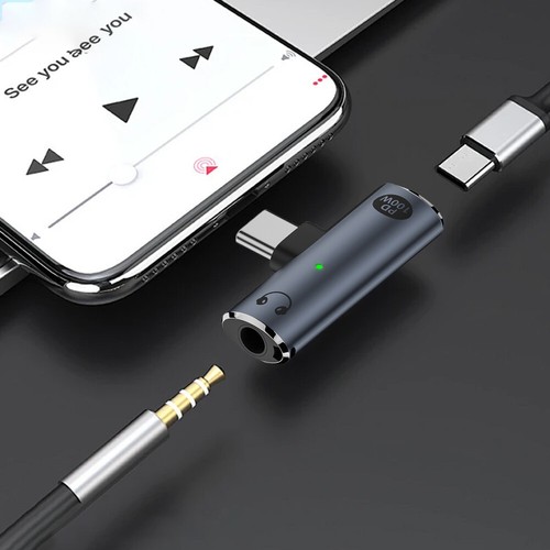 2 in 1 USB C To 3.5mm Headphone & Charger Adapter PD 100W for iPhone(Black) - Zdjęcie 6 z 12