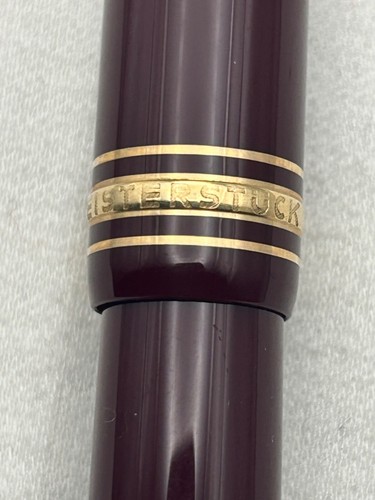 Montblanc Meisterstuck 147 Traveller Burgundy FP, 14K Broad Nib-Exc. Condition - 第 15/22 張圖片