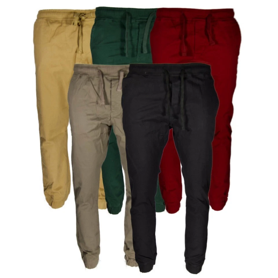 Men's Pants Drawstring Waist Straight Leg Relaxed Waist Casual Pants