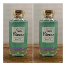 2 Bath and Body Works COASTAL HYDRANGEAS Shea  Vitamin E Shower Gel 10 fl.oz.