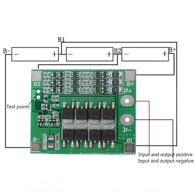 3S 11.1V 12.6V 25A W//Balance 18650 Li-ion Lithium Battery PCB Protection Board