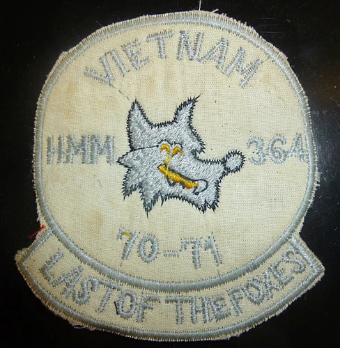 Patch - LAST PURPLE FOXES - 1971 - Helicopter Attack 364 - Vietnam War - 1842