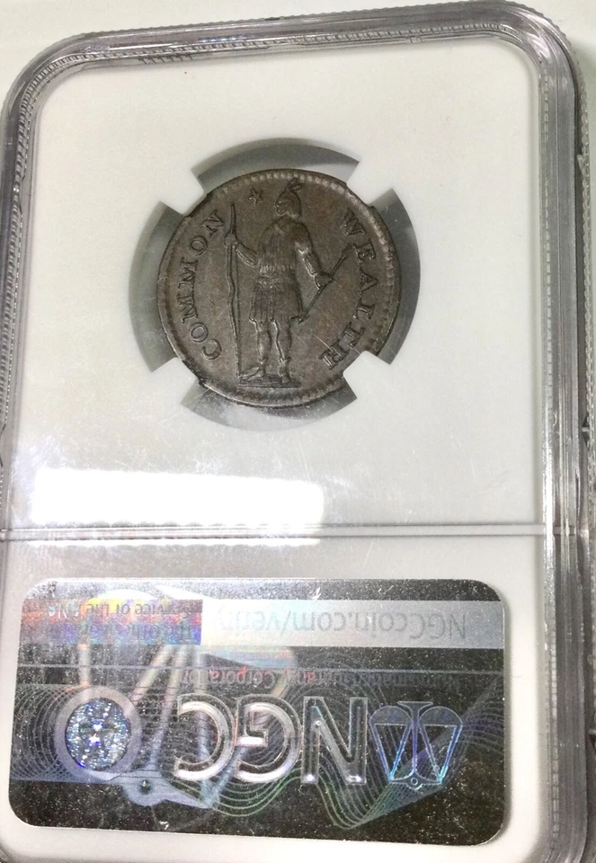 1787 Massachusetts 1/2 Cent AU50 BN NGC graded Nice Straight Grade ! Colonial - Image 3 of 4