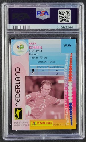 2006 Panini World Cup Germany #159 Arjen Robben PSA 7 NM Netherlands - Picture 2 of 2
