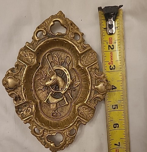 Vintage Horse Horseshoe Saddle Riding Cigar Ashtray With A Heavy Bronze Casting - Picture 14 of 16