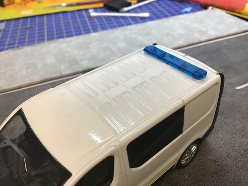 1-43/1-50 Van, Truck lightbar beacon blue, x4 type2 - Picture 3 of 3