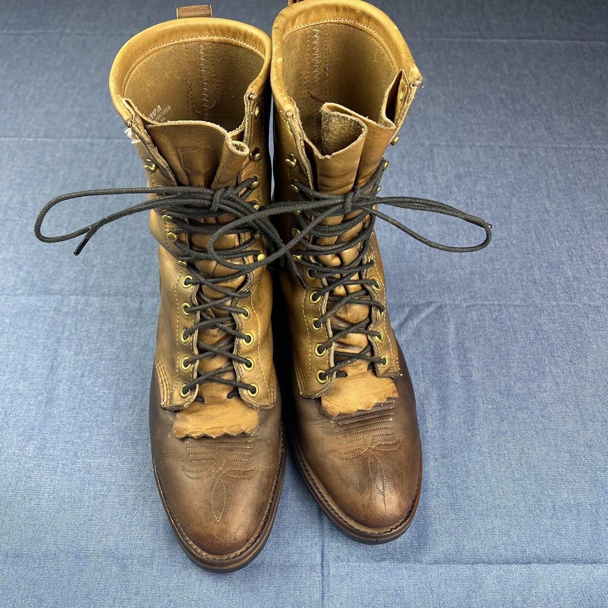 Chippewa Osborn Golden Mens  29405 Arroyos Boot Sz  10 D Two-Tone Tan Leather Chippewa Osborn Golden Mens 10 main image 3