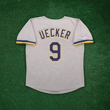Bob Uecker Milwaukee Brewers Men's Grey Road Cooperstown Jersey