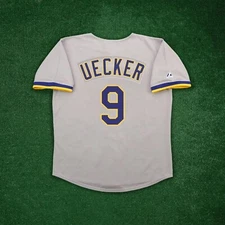 Bob Uecker Milwaukee Brewers Men's Grey Road Cooperstown Jersey