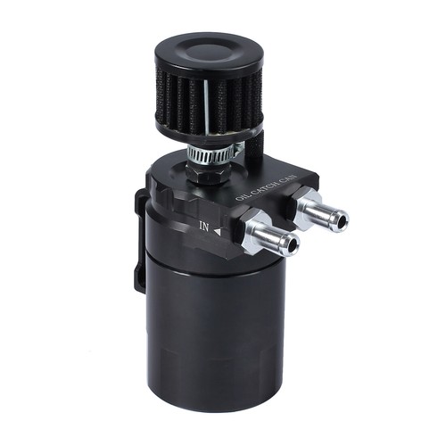 Oil Catch Can Kit Reservoir Baffled Tank With Breather Filter Universal Aluminum - Picture 8 of 11