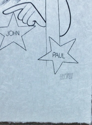 AL HIRSCHFELD Beatles Star Ringo Starr Visits Hollywood HAND SIGNED N.Y.ARTIST - Picture 3 of 4