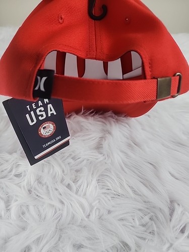 Hurley Team USA Olympics Hat Adjustable Strapback Cap Red One Size New With Tags - Picture 4 of 6