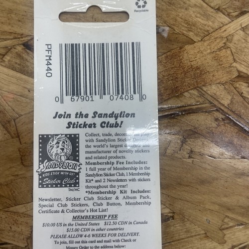 Sandylion Sealed VTG 1990 Fuzzy Animals Tiger Lion Cat Stickers FLOCKED 90s RARE - Picture 5 of 6