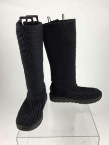 Ugg-Australia-Black-Knit-Side-Button-Boots-Women-039-s-Size-7