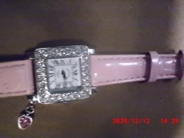 Genuine Adrienne Club A SIlver Tone Square Rhinestone Watch  display picture 2
