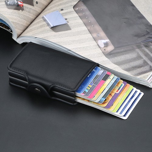 Kreditkartenetui mit Geldklammer Mini Portmonee RFID Schutz Wallet Geldbörse Neu - Bild 27 von 32