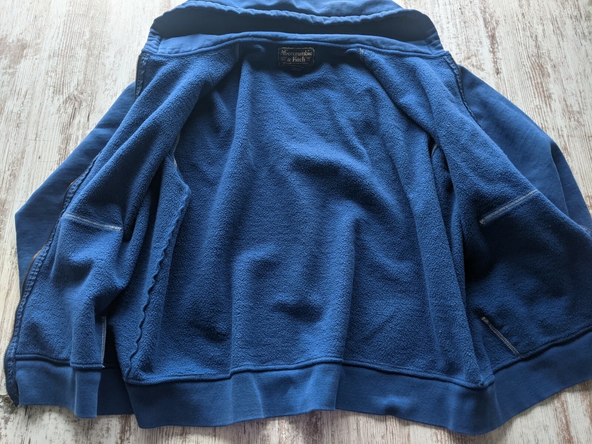 Abercrombie & Fitch M ジャージジャケット Abercrombie & Fitch A&F M Men full zip Hoodie Blue 1892 Athletics