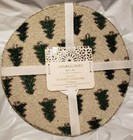 Cynthia Rowley Set of 2 Beaded Charger Placemat Christmas Trees Holiday 15" — photo 4